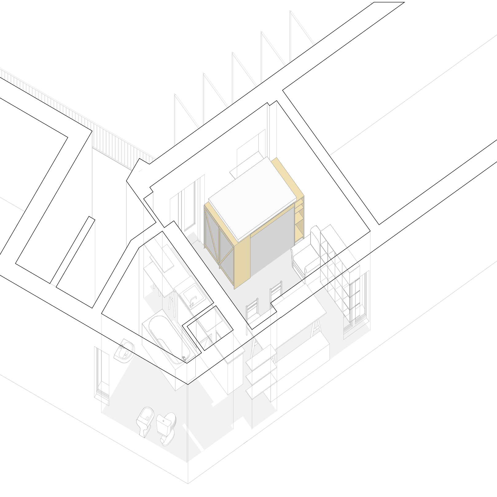 Casa del lavoratore im/materiale, Autocostruzione / Design d'Interni